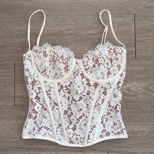 House of CB MILA Ivory Lace Underwired Corset sz small
